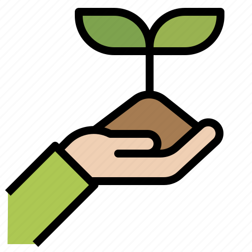 Farming, gestures, hand, hands, plant, sprout, tree icon - Download on Iconfinder