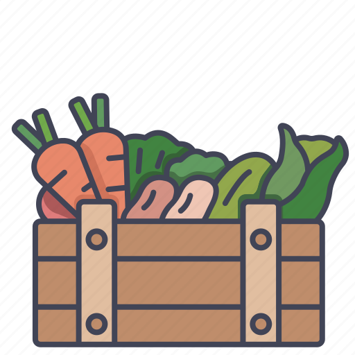Box, crate, healthy, organic, vegetable icon - Download on Iconfinder