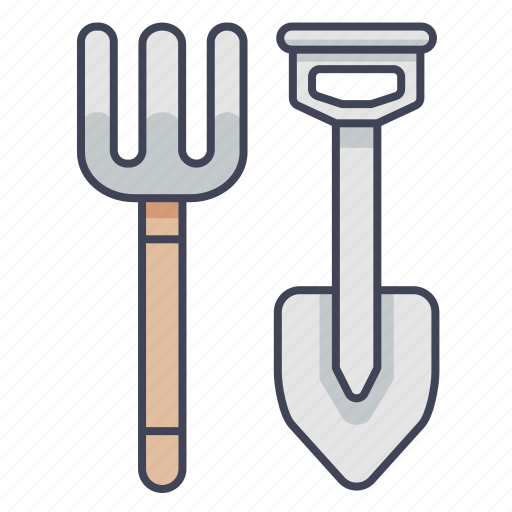 Agriculture, farm, garden, pitchfork, shovel, tool icon - Download on Iconfinder