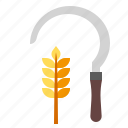 agriculture, harvest, sickle, wheat