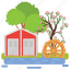 countryside, farm, farm field, farm illustration, farm scene, farmhouse, farmyard 