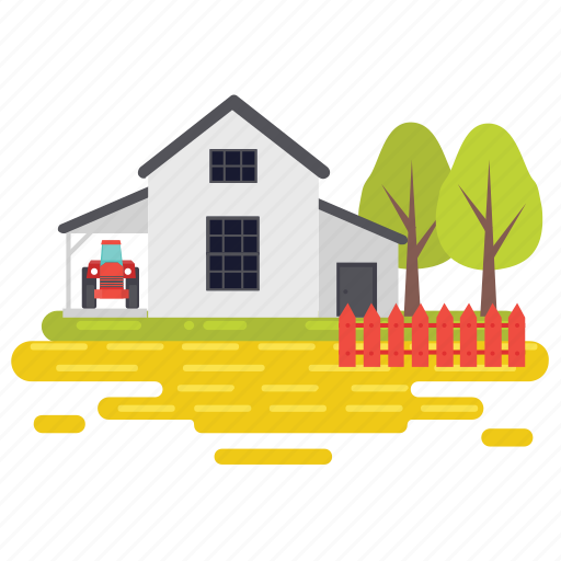 Countryside, farm, farm field, farm illustration, farm scene, farmhouse, farmyard icon - Download on Iconfinder