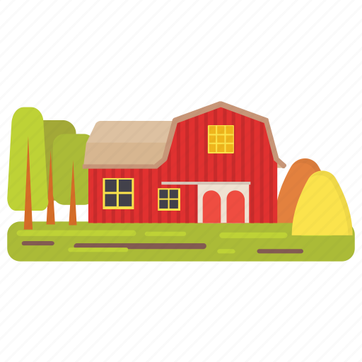 Farm, farm field, farm illustration, farm landscape, farmhouse, farmland, farmyard icon - Download on Iconfinder