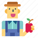 farmer, agriculturist, gardener, apple, farming