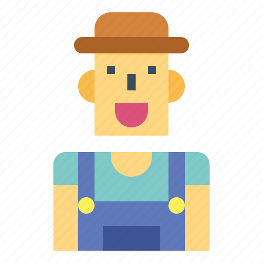 Farmer, agriculturist, gardener, man, overalls icon - Download on Iconfinder
