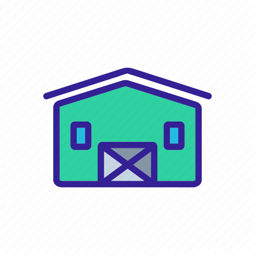 Building, contour, farmhouse, house, linear, rural icon - Download on Iconfinder