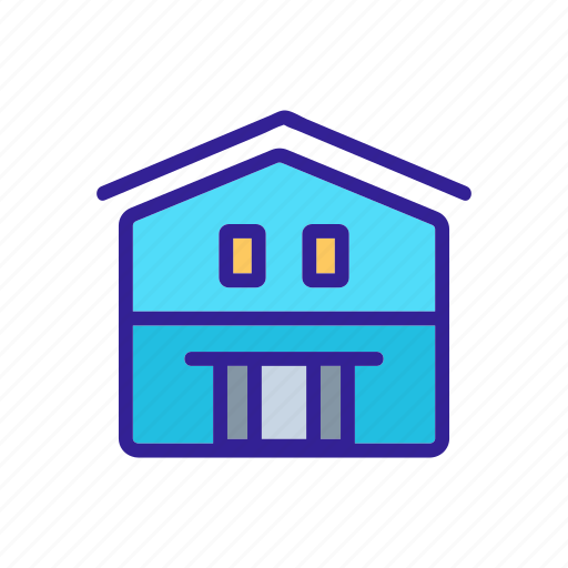 Building, construction, contour, farmhouse, house, linear, rural icon - Download on Iconfinder
