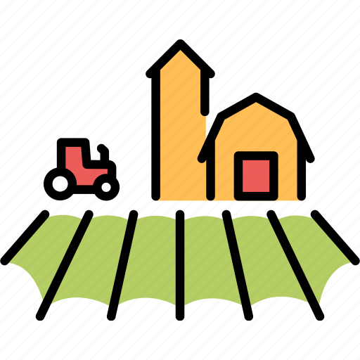 Barn, hut, tractor, earth, soil, cultivate, agriculture icon - Download on Iconfinder
