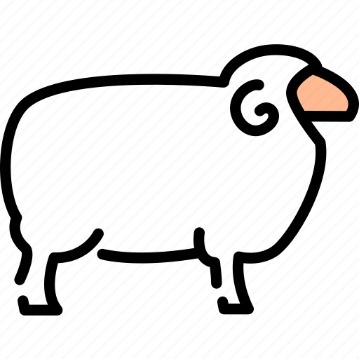 Sheep, animal, livestock, cultivate, agriculture, farm, cartoon icon - Download on Iconfinder