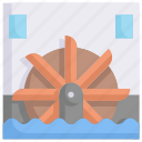 water, mill, turbin, windmill, power plant, power, generator