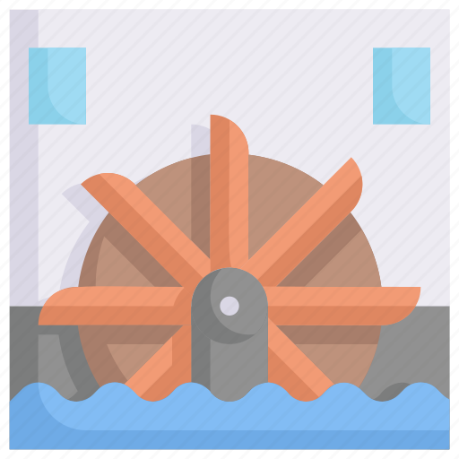 Water, mill, turbin, windmill, power plant, power, generator icon - Download on Iconfinder