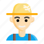 farmer, agriculture, avatar, man 