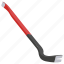 crowbar, nail, tool, lever, pry, bar, wrecking, pinch 