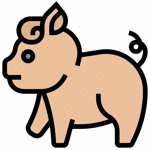 Animal, domestic, farm, livestock, pig icon - Download on Iconfinder
