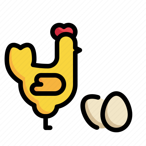 Chicken, egg, agriculture, farming, food, meal, farming icon icon - Download on Iconfinder