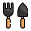 fork, shovel, tool, agriculture, farm, equipment, farming icon 