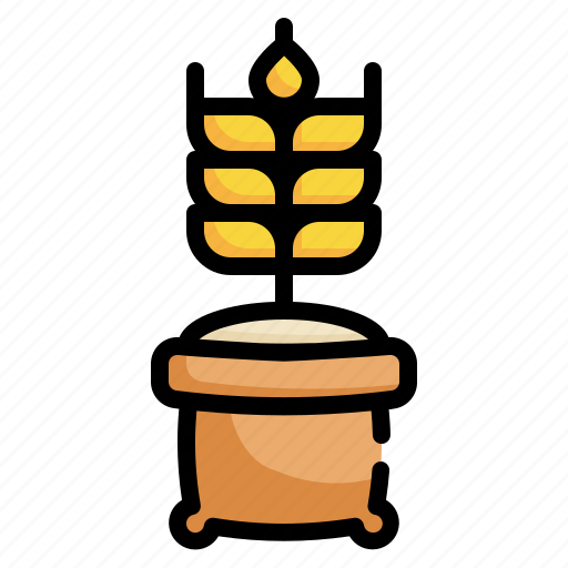 Seed, rice, agriculture, sack, farm, garden, farming icon icon - Download on Iconfinder