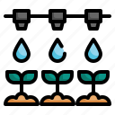 water, drop, agriculture, farm, pipe, farming icon