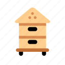bee, beehive, wooden, hive, honey, beekeeping, farming