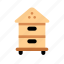 bee, beehive, wooden, hive, honey, beekeeping, farming 
