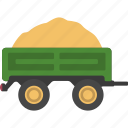 trailer, vehicle, transport, wagon, tool, farming, agriculture