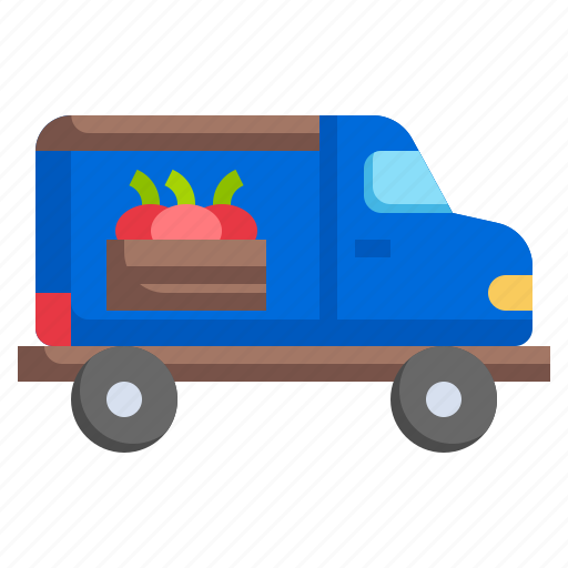 Van, produce, farming, and, gardening, deliver, truck icon - Download on Iconfinder