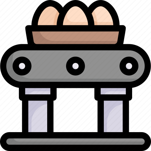 Farming, gardening, agriculture, egg conveyor, equipment, product, factory icon - Download on Iconfinder