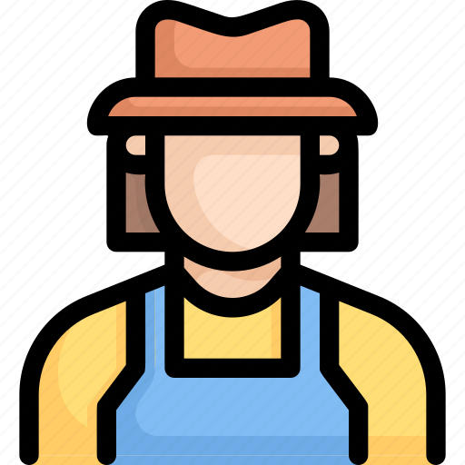 Farming, gardening, agriculture, farmer, girl, woman, avatar icon - Download on Iconfinder