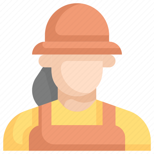 Farming, gardening, agriculture, farmer, woman, avatar, profession icon - Download on Iconfinder
