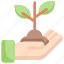 farming, gardening, agriculture, growing, tree, plant, hand 