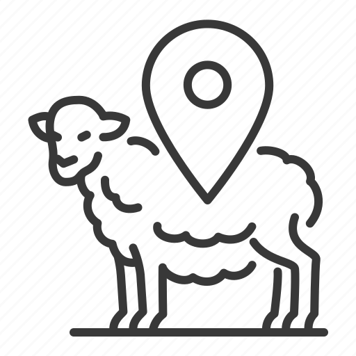 Sheep, geotagging, livestock monitoring, cattle breeding icon - Download on Iconfinder