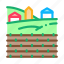 barn, construction, farming, garden, landscape, mill, village 