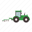 tractor, agriculture, farming, vehicle, cultivator, roller, tiller