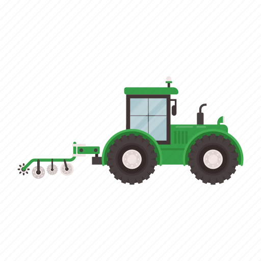 Tractor, agriculture, farming, vehicle, cultivator, roller, tiller icon - Download on Iconfinder