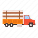 farming, vehicle, wooden, transportation, tree, trailer, automobile