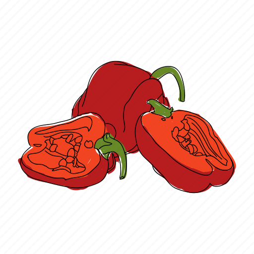 Color, food, peppers, red peppers, spicy, vegetable icon - Download on Iconfinder