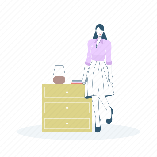 Fashion, dress, female, woman illustration - Download on Iconfinder