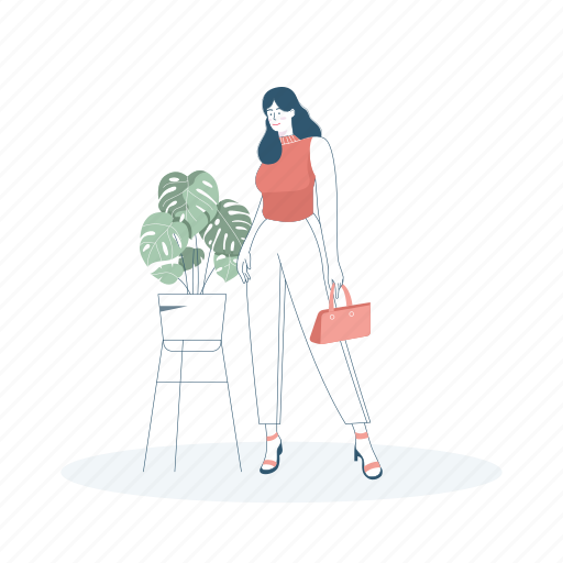 Fashion, woman, female, style illustration - Download on Iconfinder