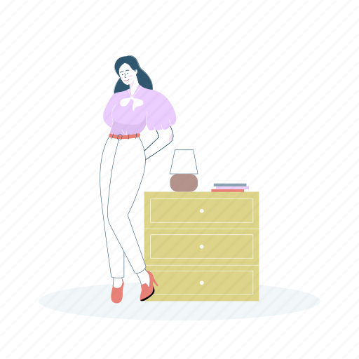 Fashion, female, woman, dress illustration - Download on Iconfinder