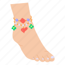 anklet, jewelry, foot, fashion, beads, accessory, bracelet