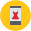 ladies dress, mobile screen, online shopping, online shopping concept, smartphone 
