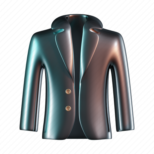 Blazer, jacket, fashion, clothes, suit, coat 3D illustration - Download on Iconfinder