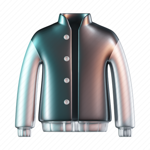 Jacket, clothes, fashion, clothing, winter, varsity 3D illustration - Download on Iconfinder