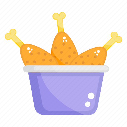 Chicken drumsticks, chicken legs piece, chicken piece, drumsticks bucket, food, fried chicken icon - Download on Iconfinder