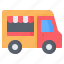 car, delivery, fast, food, street, truck, van 