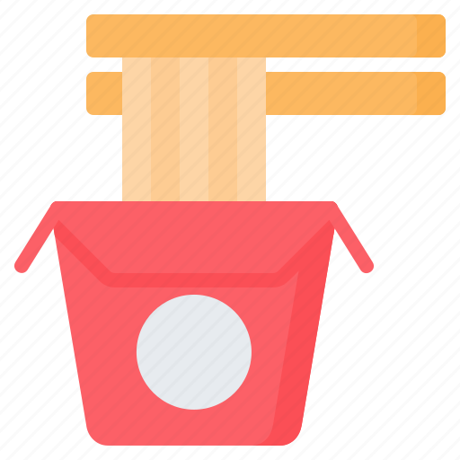 Box, chinese, chopsticks, fast, food, noodle, take away icon - Download on Iconfinder