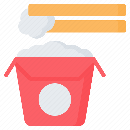 Box, chinese, chopsticks, fast, food, rice, take away icon - Download on Iconfinder