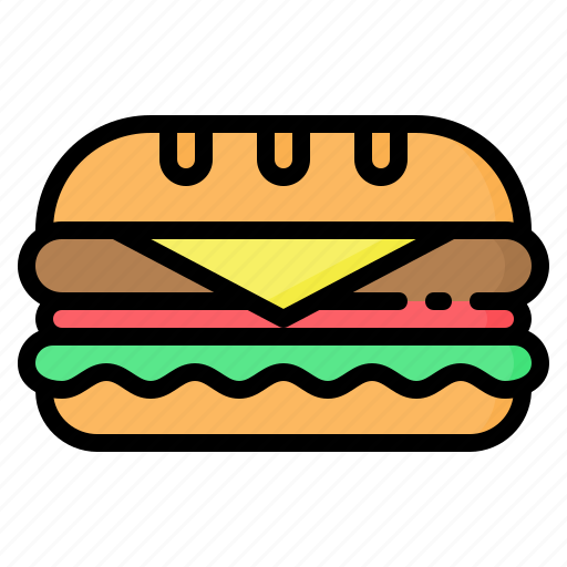 Bread, burger, fast, food, hamburger, junk, sandwich icon - Download on Iconfinder