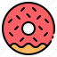 bakery, donut, doughnut, fast, food, snack, sprinkles 