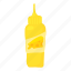 bottle, cartoon, container, food, mustard, sauce, white 